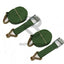 2 X 3M Hooked Tie Down Straps (25Mm) Green Home Furniture & Diy:luggage Travel Accessories:travel