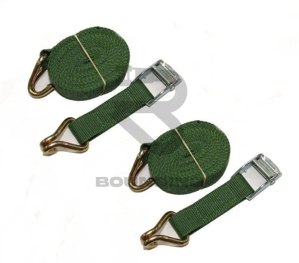 2 X 3M Hooked Tie Down Straps (25Mm) Green Home Furniture & Diy:luggage Travel Accessories:travel