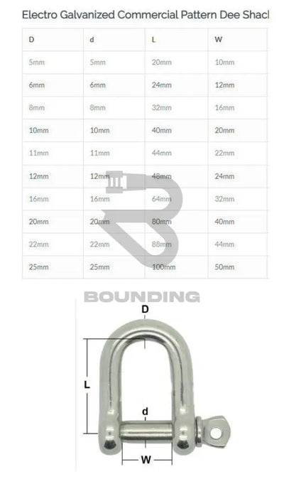 Bow / Dee Commercial Shackles (Galvanised) Vehicle Parts & Accessories:boats Accessories:accessories