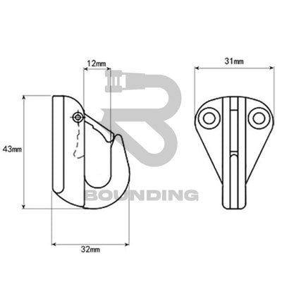 Fending Hook With Safety Catch Stainless Steel 10Mm Vehicle Parts & Accessories:boats