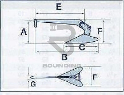 Galvanised Hinged Plough Anchor (Various Kg) Vehicle Parts & Accessories:boats