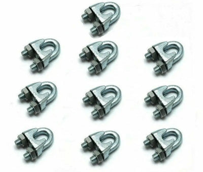 Galvanised Wire Bulldog Rope Grips Pack Of 10 / 3Mm Vehicle Parts & Accessories:boats
