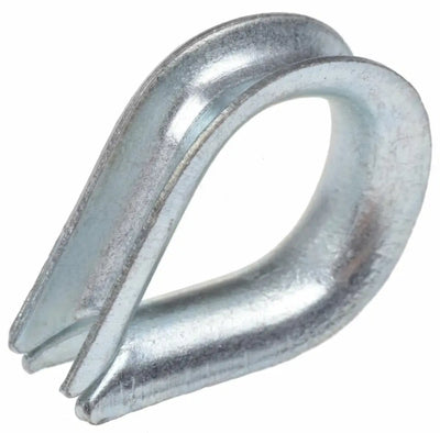 Galvanised Wire Rope Thimbles Pack Of 10 / 3-4Mm Home Furniture & Diy:diy Materials:other Diy
