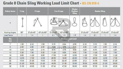 Lifting Chain Slings Grade 80 7/8Mm Business Office & Industrial:material Handling:hoists Winches
