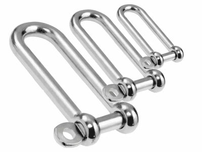Long Pattern Dee Shackles (Stainless Steel) Pack Of 1 / 5Mm Vehicle Parts & Accessories:boats