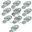 Medium Duty Zinc Plated Dee Ring And Cleats (800Kg) 10 / 800Kg Vehicle Parts & Accessories:boats