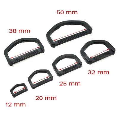Plastic Derlin D Ring Buckle (Various Sizes) 25Mm / 2 Crafts:sewing:closures & Connectors:zips