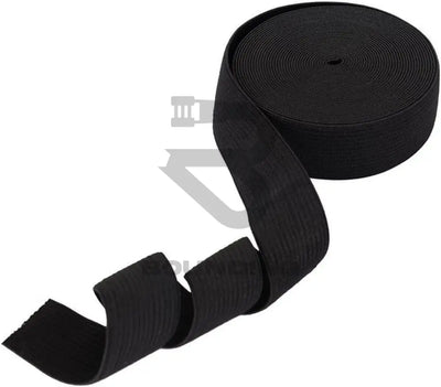 Premium Flat Black Elastic Webbing 25Mm Crafts:sewing:closures & Connectors:buckles Straps