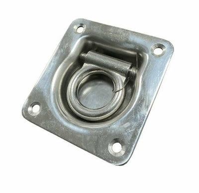 Recessed Deck Lashing Rings - Zinc Plated L112Mm X W95Mm Pack Of 1 Vehicle Parts & Accessories:boats