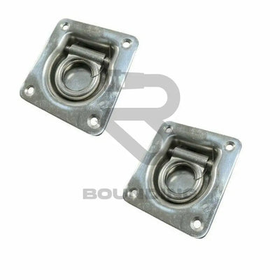 Recessed Deck Lashing Rings - Zinc Plated L112Mm X W95Mm Pack Of 2 Vehicle Parts & Accessories:boats