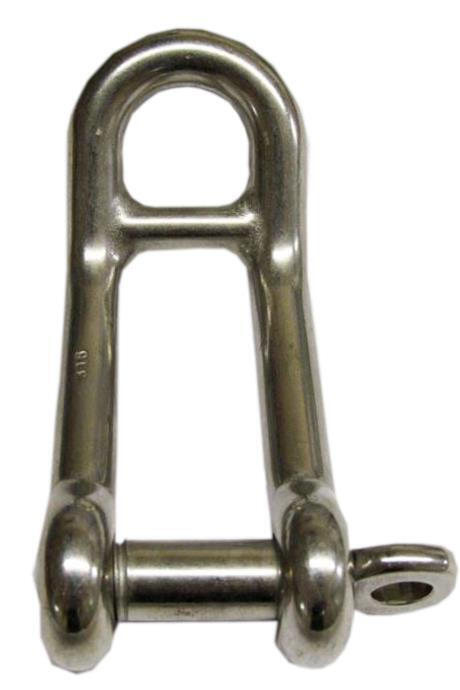 Stainless Steel Double Bar Dee Shackles 316 49° Angle (Various Sizes)