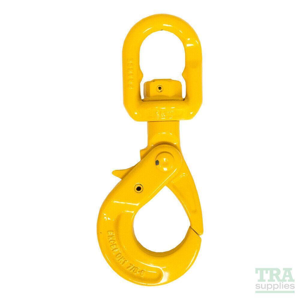 Swivel Self Locking Hook Grade 80 Auto Lock Chain Hook (Various Sizes)