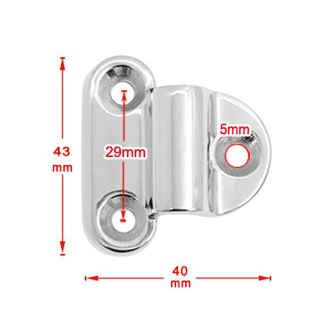 Folding Pad Eye Plate Stainless Steel 44mm Lashing Ring