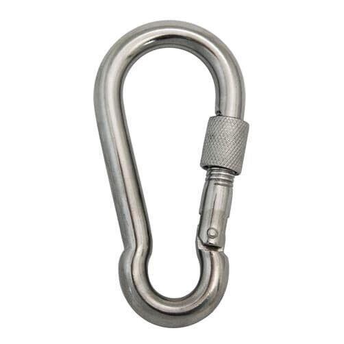 Zinc Plated Carbine Hook With Screw Nut And Eyelet (Various Sizes)