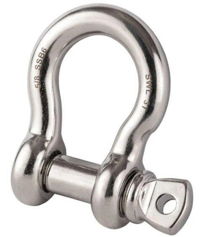 Stainless Steel Load Rated Bow Shackles (Various Sizes)