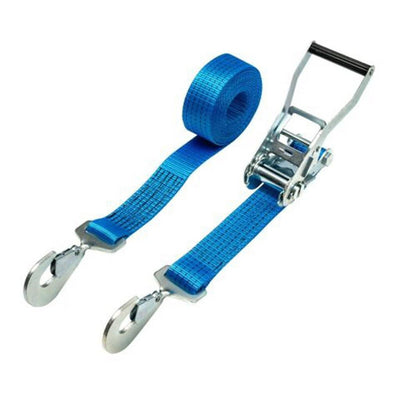 Ratchet Straps With Twisted Hooks 50mm x 5Ton Heavy Duty (Various Lengths)