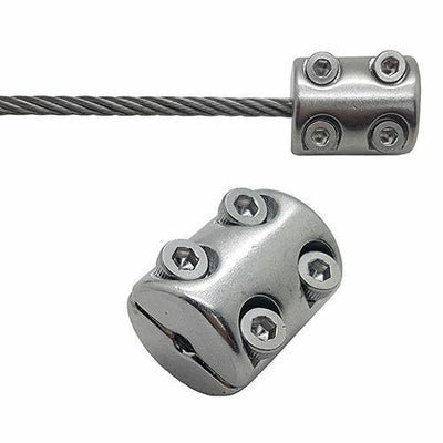 Heavy Duty End Stop - Stainless Steel (4 Grub Screws - Various Sizes)