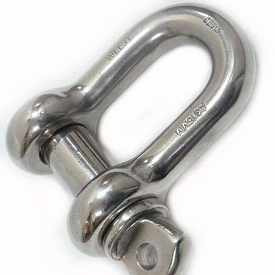 Stainless Steel Load Rated D Shackles (Various Sizes)