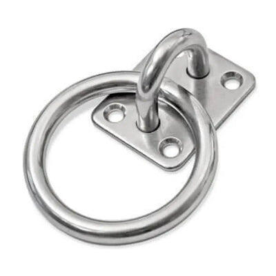 Square Eye Plate With Ring Stainless Steel Marine Grade 316 (Various Sizes) 5Mm Vehicle Parts &