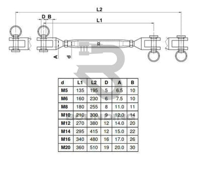 Stainless Steel Closed Body Jaw To Turnbuckle Vehicle Parts & Accessories:boats