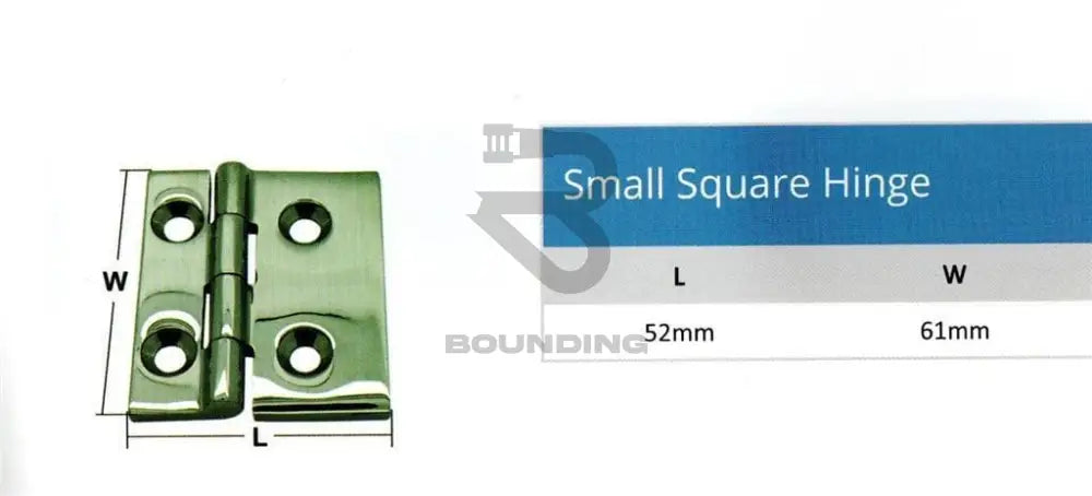 Stainless Steel Door Hinge Small Square 52Mm X 61Mm Sporting Goods:canoeing & Kayaking:accessories