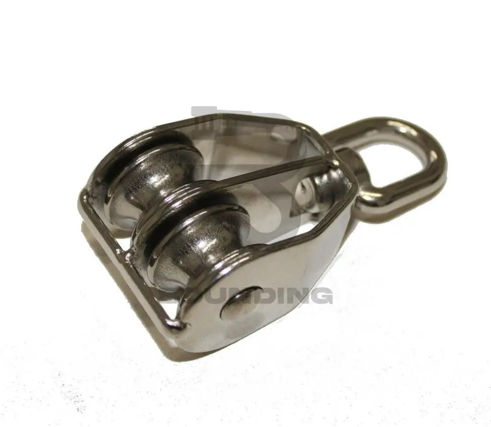 Stainless Steel Double / Single Swivel Anchor Pulley 25Mm Sporting Goods:sailing:accessories &