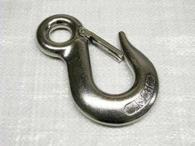 Stainless Steel Eye Sling Hook With Latch Sporting Goods:sailing:marine Rope
