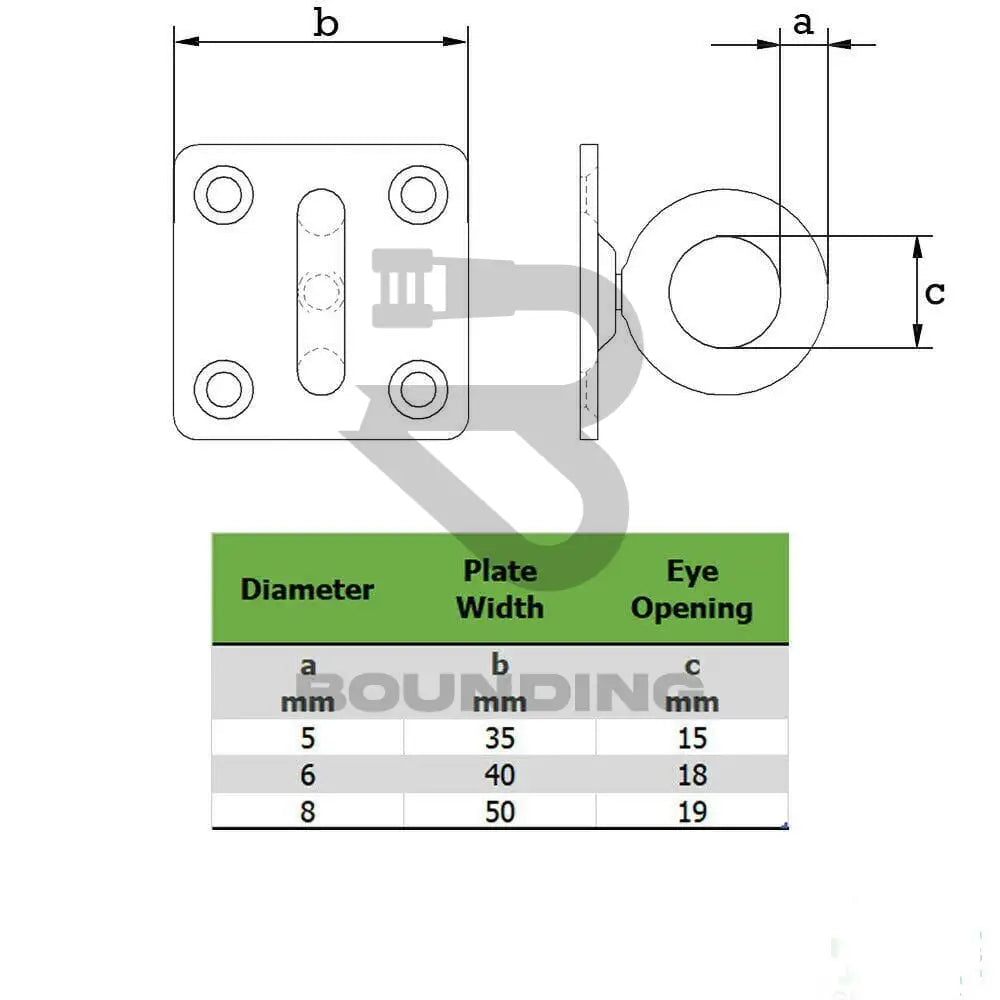 Stainless Steel Swivel Eye Plate (Various Sizes) Vehicle Parts & Accessories:boats