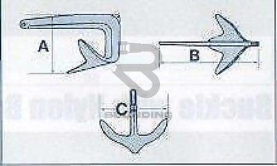 Stainless Steel Trident Anchor (Various Kg) Vehicle Parts & Accessories:boats