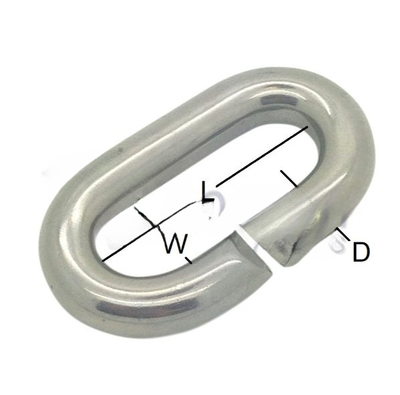 Stainless Steel C Mending Chain Link (Various Sizes)