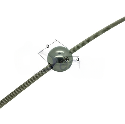 Stainless Steel Wire Rope Threaded Ball Terminal End Stop (Various Sizes)