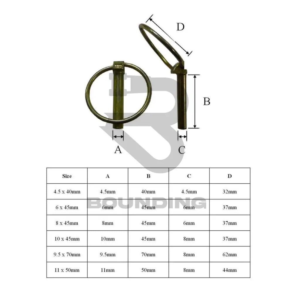 Trailer Linch Pins Zinc Plated (Various Sizes) Vehicle Parts & Accessories:commercial