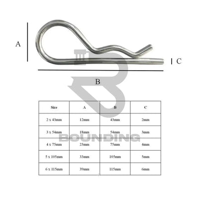Zinc Plated R-Clips - Retaining Clips Vehicle Parts & Accessories:boats Accessories:accessories