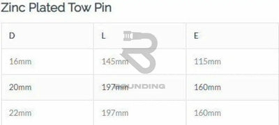 Zinc Plated Tow Pins Vehicle Parts & Accessories:caravan Campervan Motorhome Accessories:other